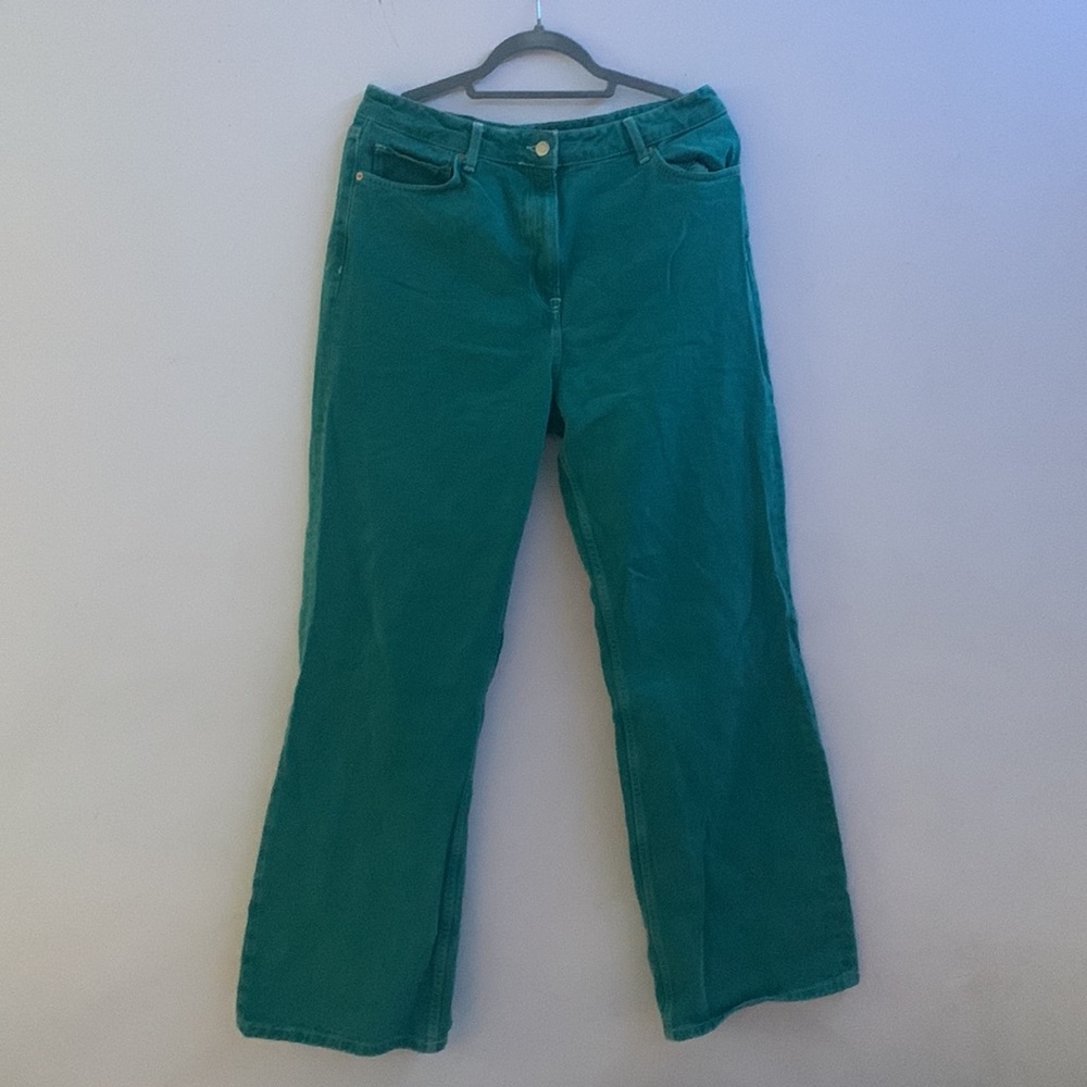 Green high rise wide leg pant- “NEXT”